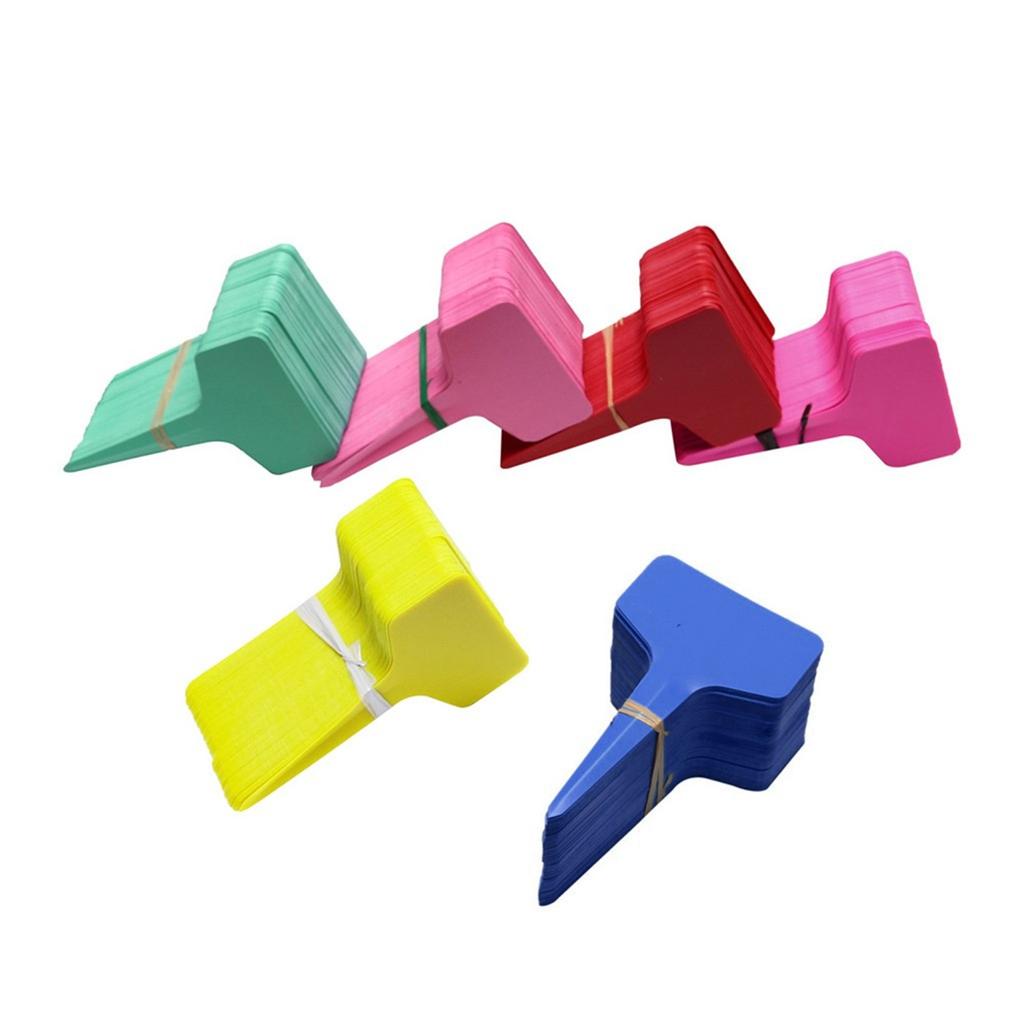 100PC Plastic Plant T-type Tags Markers Nursery Tray Garden Labels