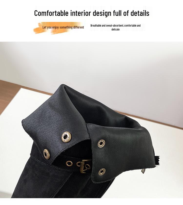 2025 Plus Size Women's Over-the-Knee Thick-Soled Slimming Elastic Boots