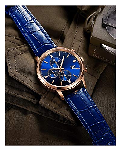 BINLUN Genuine Leather Watch Band, Replacement, Genuine Leather, Calf Leather with a Snake Pattern, Unisex, 10 Colors, 12 Sizes (12/13/14/16/17/18/19/