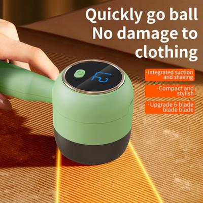 Lint Trimmer Fabric Shaver Electric Lint Remover with 6-Blade Cutter Adjustable Speed LED Display Rechargeable USB Charging Handheld Fabric Shaver