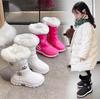 Fashion Child Boots 2026 Winter Princess Plush Boots Simple and Versatile Girl Ankle Boot Soft Bottom Anti Slip Girl Snow Boots