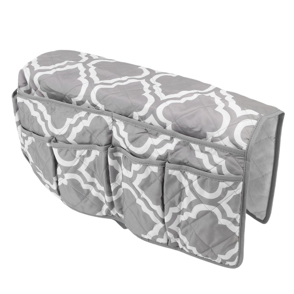 Sofa Armrest Organizer 14 Pockets Armchair Caddy TV Remote Control Holder for Recliner Couch Grey