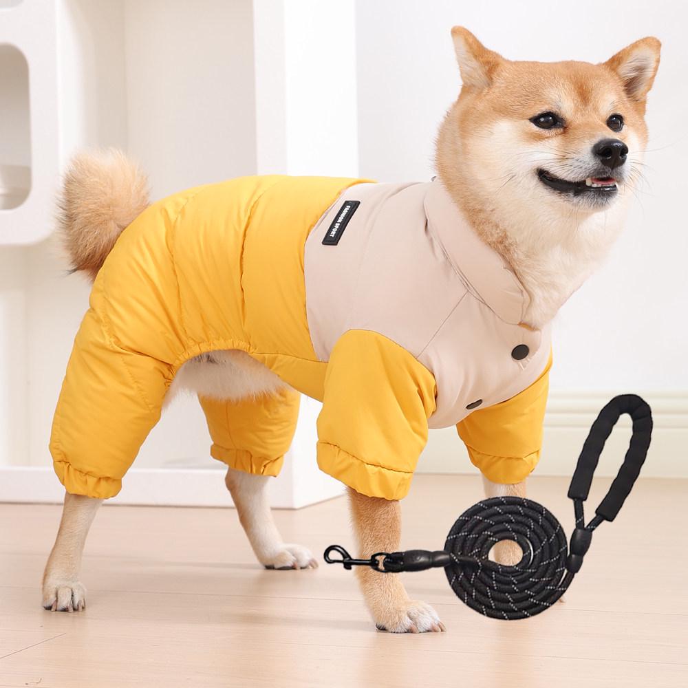 Shiba Inu Winter Warm Four-Legged Dog Outfit for Medium and Small Breeds