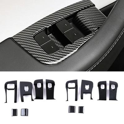 For Tesla Model 3 Inner Door Armrest Window Lift Switch Button Panel Cover Trim ABS Car Interior Accessories