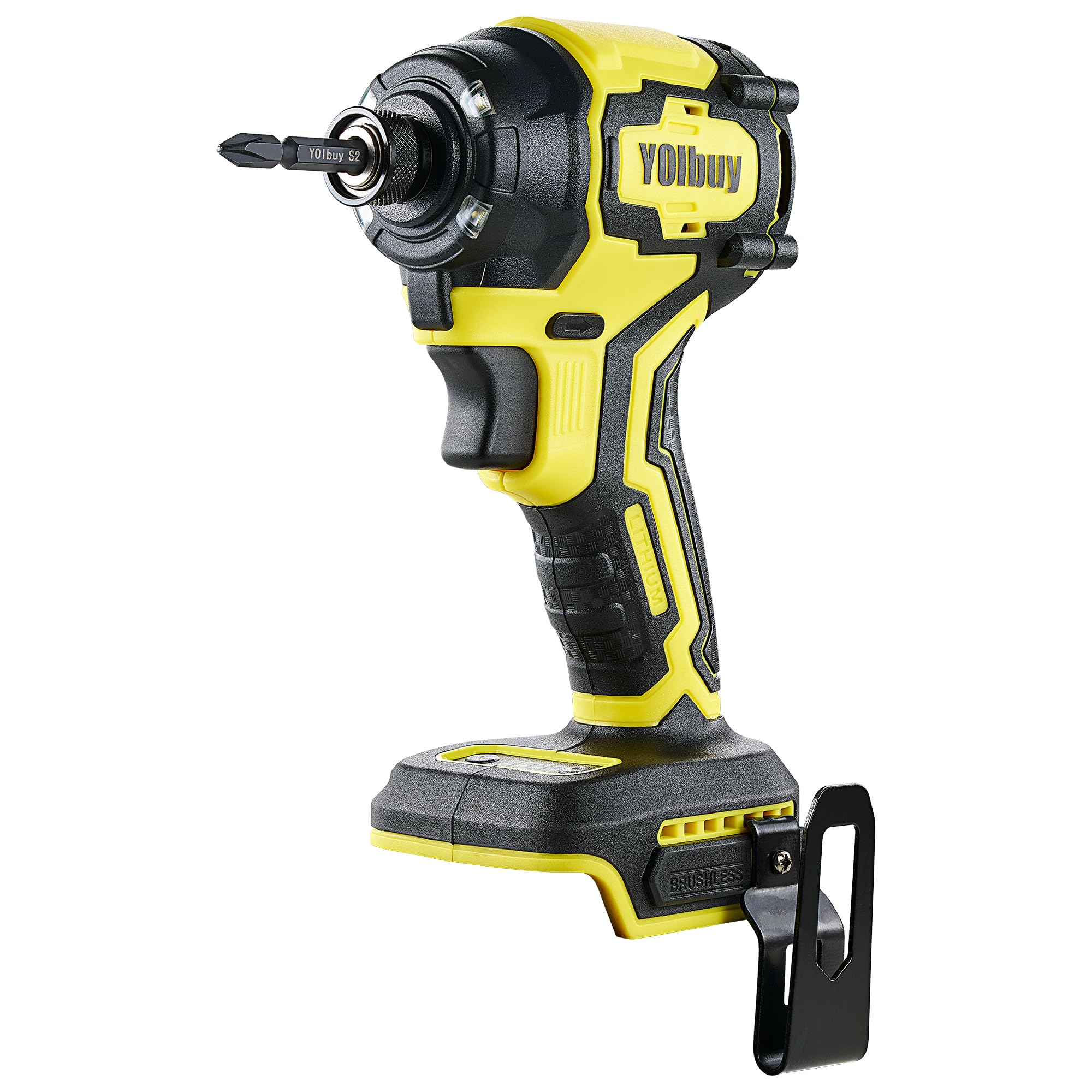 

YOIbuy PRO Аккумуляторный ударный 230 Нм Легкий Makita 18V Только корпус и Зарядное устройство Продаются Гарантия в Шуруповерте, 4-светодиодный дисплей, Крутящий момент, Режим, 4-скоростной, Совместимый, жёлтый