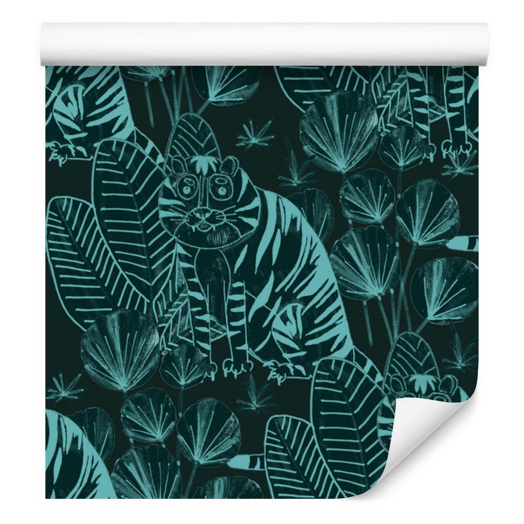 Tigers and Plants Wallpaper for Living Room and Bedroom 50x1000
