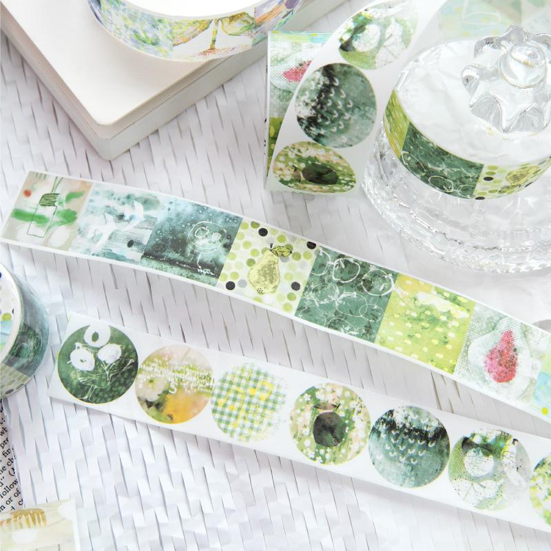 2m/roll Ins Die Cut Washi Sticker Tape Creative Collage Decorative Planner Handbook DIY Diary Scrapbook Stationery Sticker