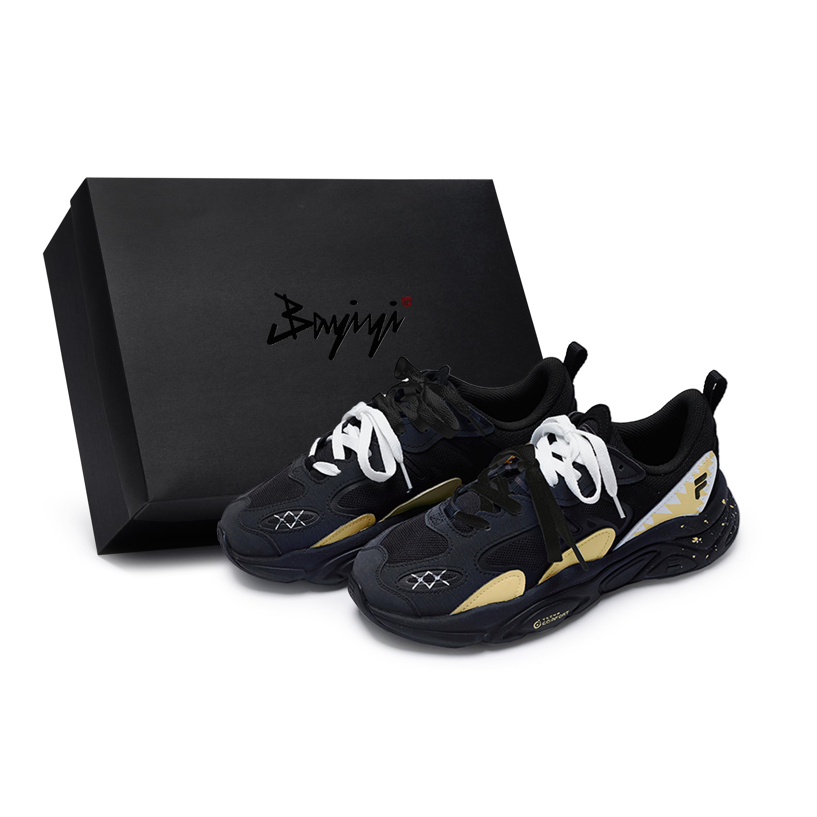 FILA Low top Casual Shoes Men s Black Yellow White F12M141116FBK(Team80-SBOX) 44.5