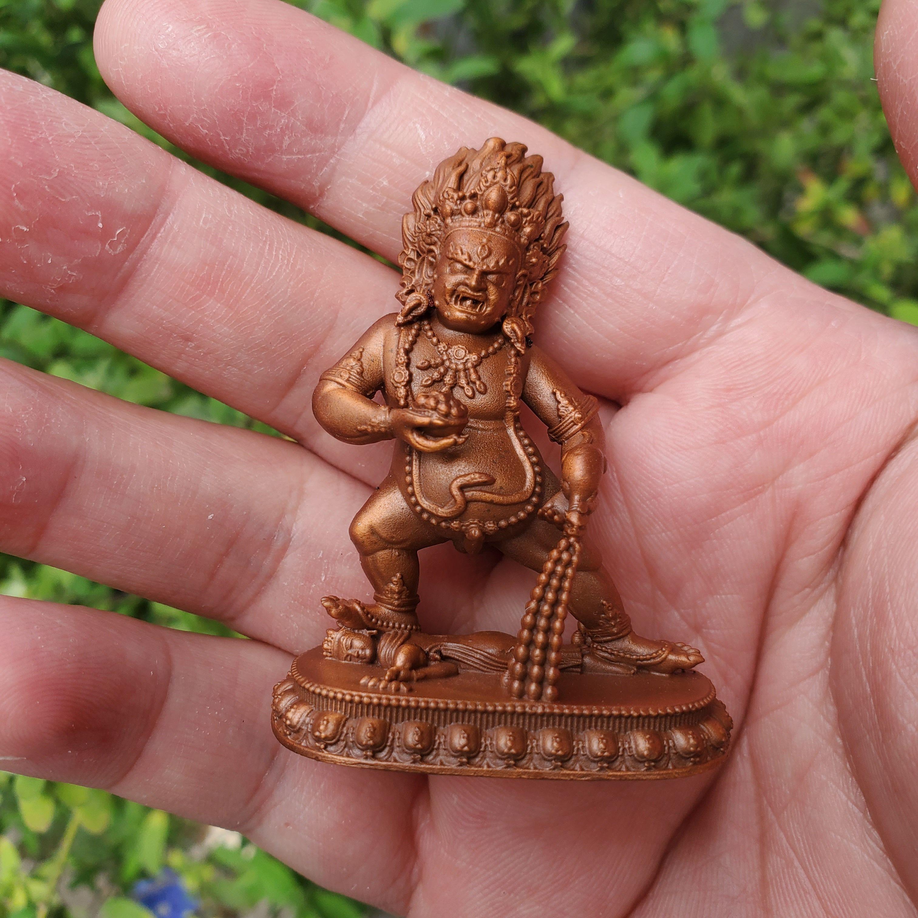 

Exorcism lucky Mammon Jambhala small buddha statue pocket buddha buddhist travel talisman worship mascot high quality 5cm