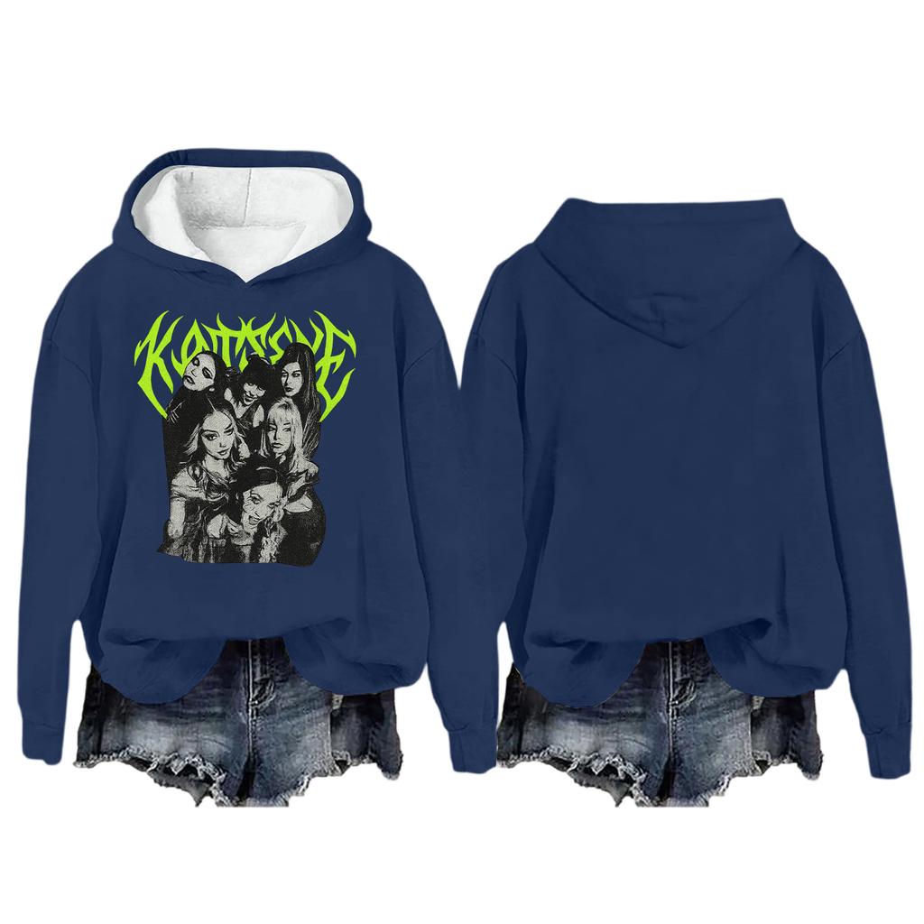 Damenmode Lässig Langarm Locker Bedruckter Pullover Sport Langarm Kapuzensweatshirt