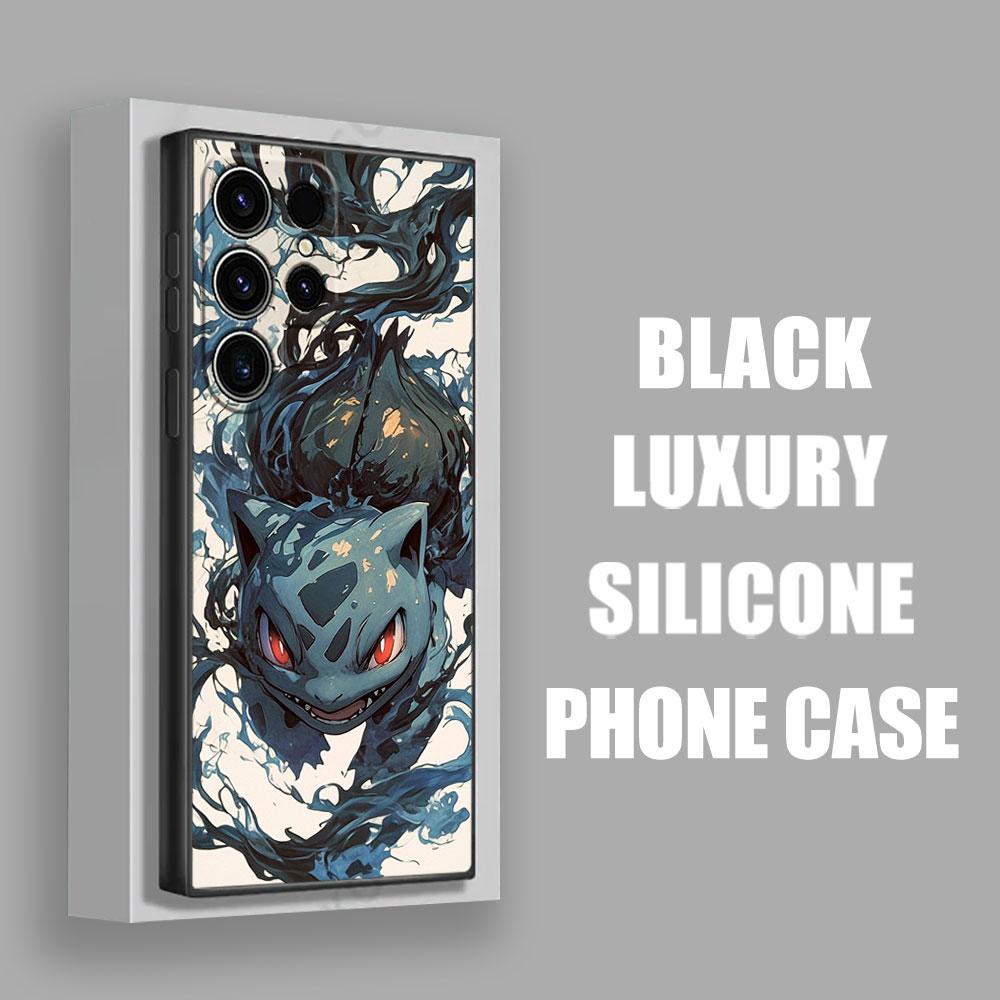 P-Pokemons Bulbasaurs Umbreons Gengars Draw S25 Ultra Case For Samsung Galaxy S25 S24 S23 S20 S21 FE S22 Ultra Plus Phone Cover