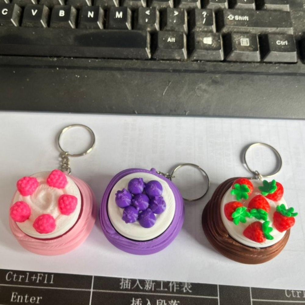 Simulated Cake Clicker Fidget 3D Printed Keyboard Fidget Keyring Clicker Key chain  Backpack
