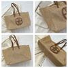 Straw Hollow Knitted Handbag Large Capacity Handmade Shoulder Handbag Women 2025 Designer Casual Beach Bag Ethnic Style