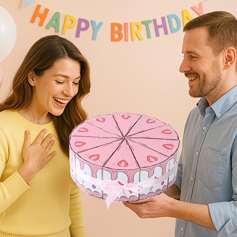 Xiaomi 1-20Bags Triangle Cake Shape Birthday Party Favor Box Creative Candy Holder Gift Box for Table Decoration Candy Buffet