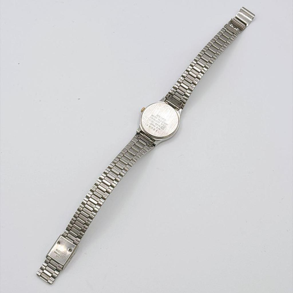 Used New battery working item SEIKO Vintage Watch 80s Gold Dial