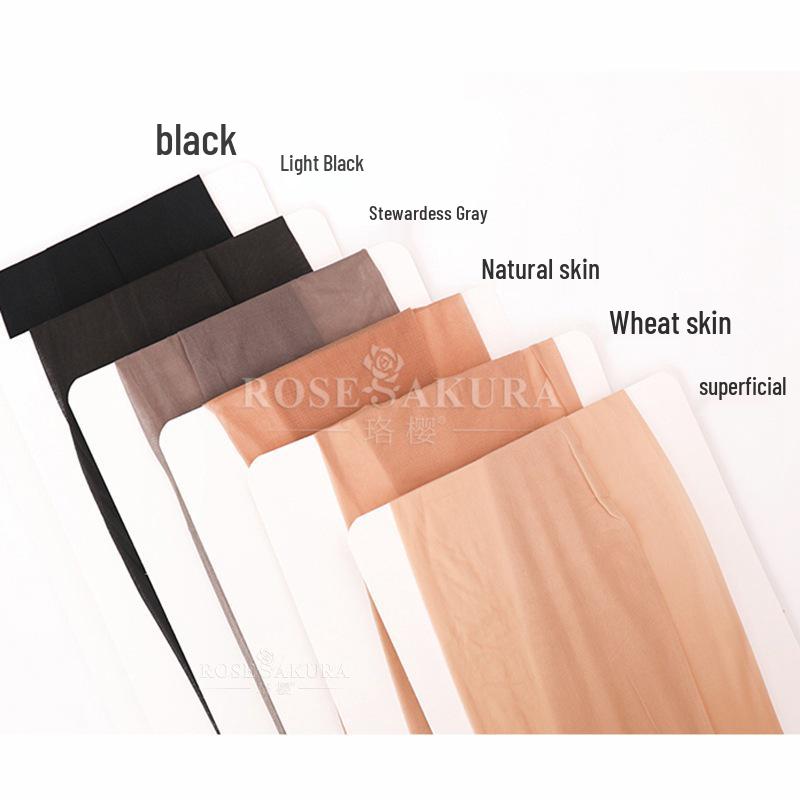 Luoying 8314 Seamless Transparent Black Velvet Pantyhose with Butt-Lifting Shaping