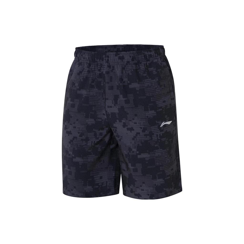 Li Ning Training Series Full Print Breathable Reflective Sports Shorts Men Shorts Standard-Black AKSS563-1