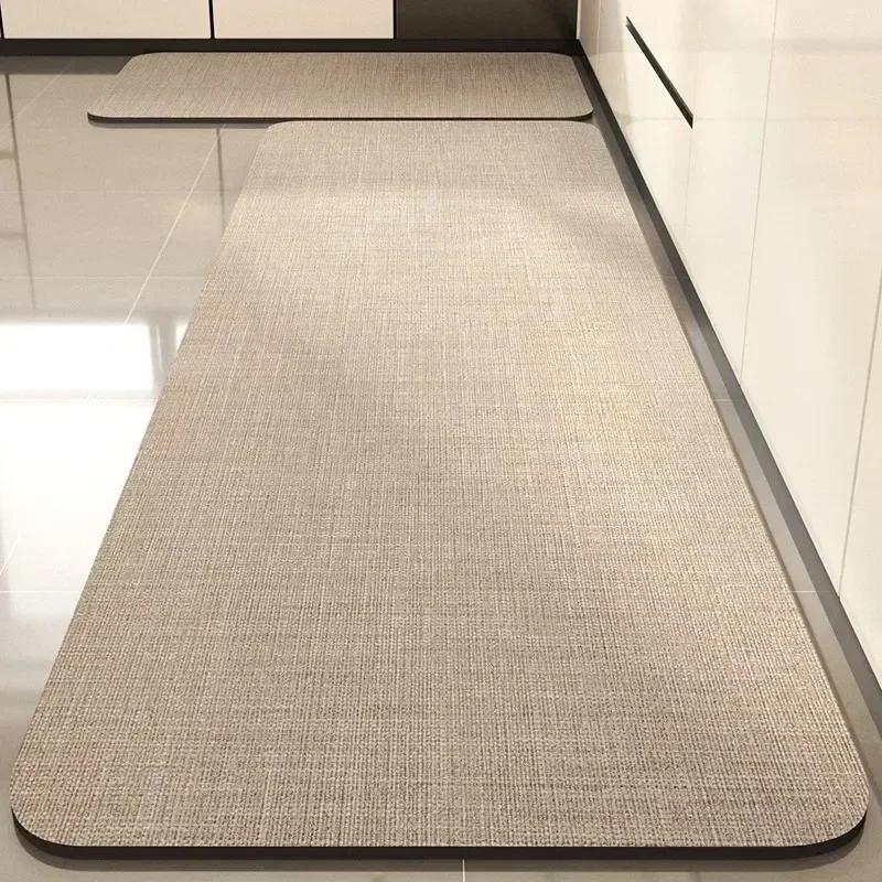 Carpet for Kitchen Waterproof Floor Mat PVC Leather Long Carpets Anti-slip Foot Mats Minimalist Home Decoration Rug