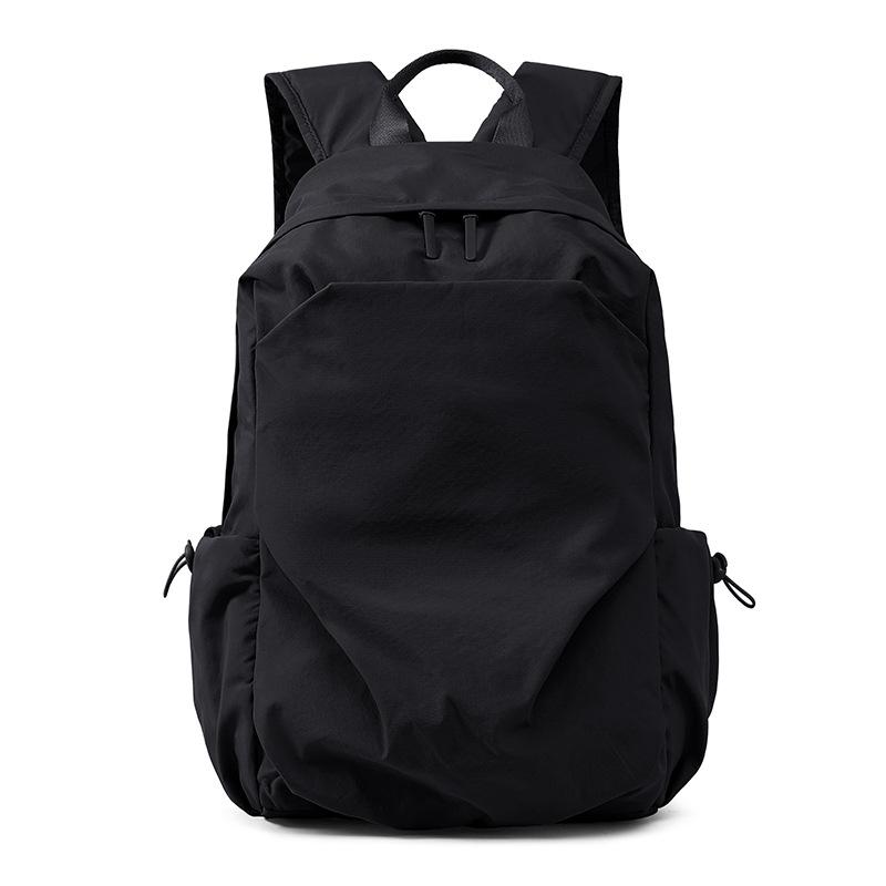 

Solid Color Unisex Backpack Large Capacity Backpack Lightweight Travel Student Schoolbag чорний