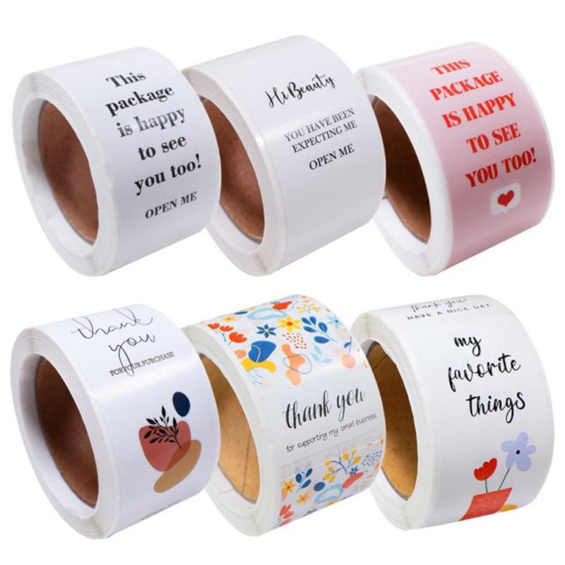 100Pcs/Roll This Package Is Happy To See You Too Stickers Small Business Gift Box Packaging Decor Thank You Sticker Seal Labels