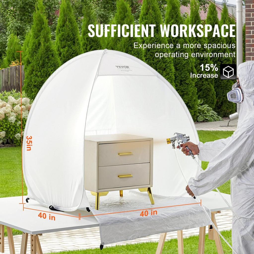 Sprühfarben-Schutzhaus Tragbare Sprühfarben-Zeltkabine 40x35x40 Zoll Pop-Up
