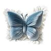 Decorative Butterfly Pillow Velvet Butterfly Throw Pillow with Lace Trim Sofa Couch Car Pillow Home Decor Gift for Housewarming Birthday
