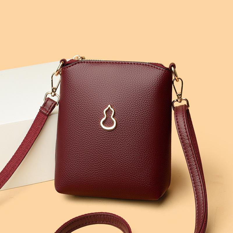 Lightweight Mobile Phone Bag, Double-shoulder Strap Crossbody Bag, Simple Single-shoulder Bag, Solid-colored Small Bag