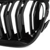 BMW 3 E92 E93 10-13 griglie tra i fari (reni) set sinistra + destra DOPPIA BARRA NERA LUCIDA