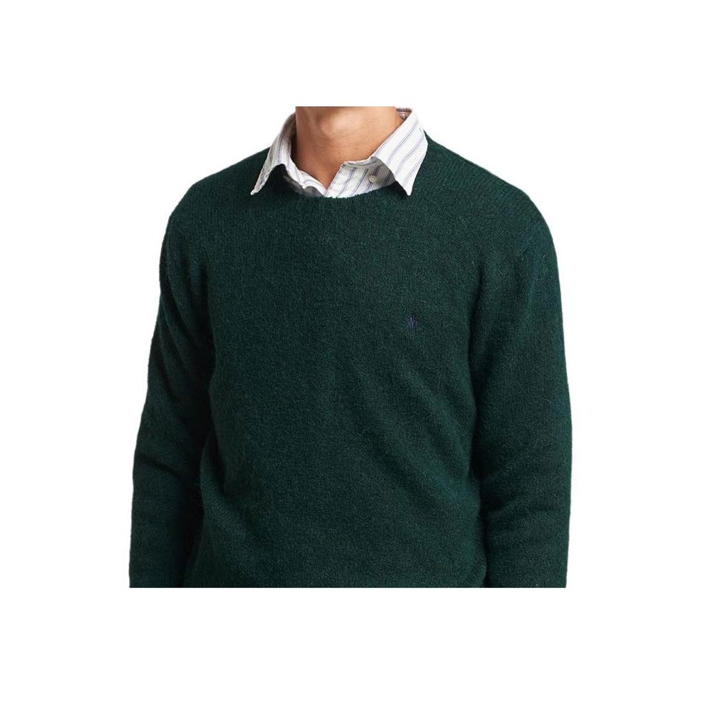 Polo Ralph Lauren Solid Color Crew Neck Knitted Sweater Men sweater Green MNPOSWE16810272-D08