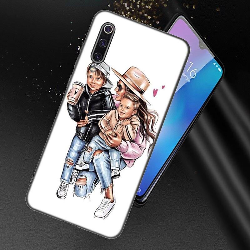 Wunderschöne Mutter Tochter Sohn Hülle Für Xiaomi Redmi 7 7A 8A 9i 9A 9C 10 10A 10C K20 Note 5 6 Mi 8 9 9T Pro A2 Lite A3 6X Mix 3