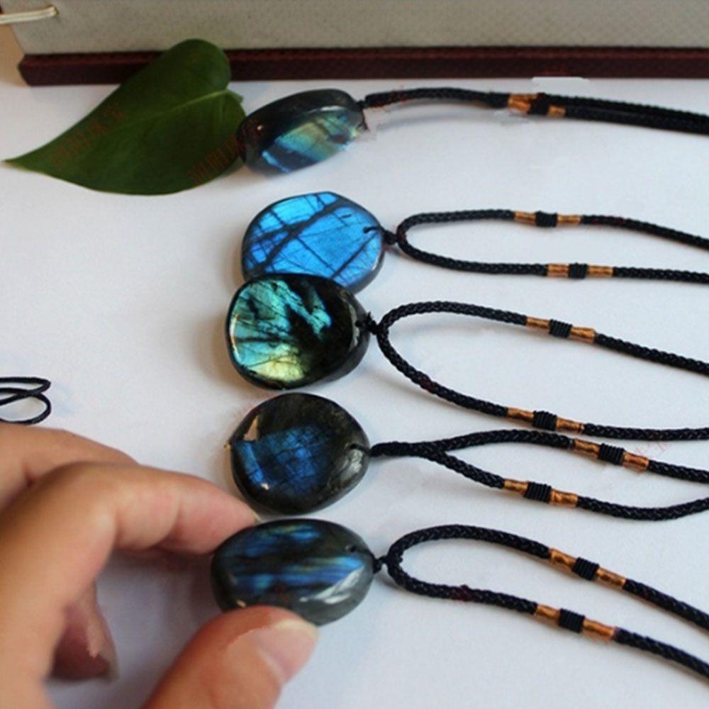 

Charm Crystal Gemstone Labradorite Chakra Gift Natural Pendant Healing Necklace