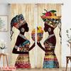 2pcs,2D plane printing Window Curtain Fruitful Exchange(1) Versatile Polyester Fabric (without rod) Versatile All for Bedroom