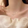 Titanium Steel Four-Leaf Clover Necklace - Classic Floral Design for Women