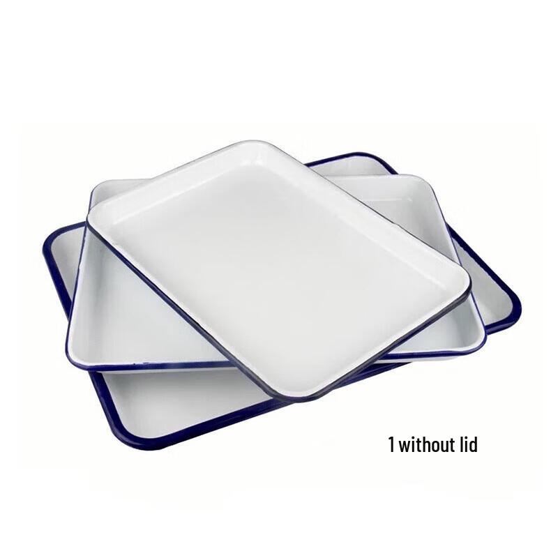 BingYue White Rectangular Ceramic Serving Tray