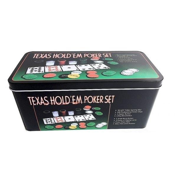 Poker Game Box 200 Chips with Mat and Cards Card Game