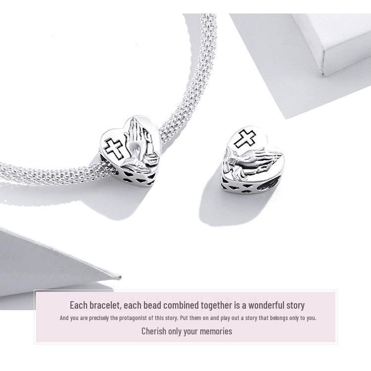 Everle S925 Sterlingsilber Herz Perlenarmband - Schlichter, modischer Liebesschmuck