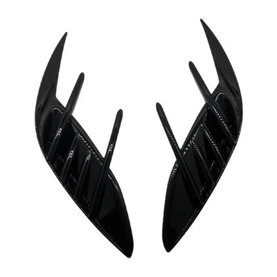 1 Pair Decorative Cover Spoiler For Car Rear Bumper Side Vent Grille For KIA Stinger 2017- Auto Parts Glossy Black