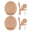 2SETS Hands Free Mount Mobile Phone Holder Wood Cellphone Holder Home Decor Display