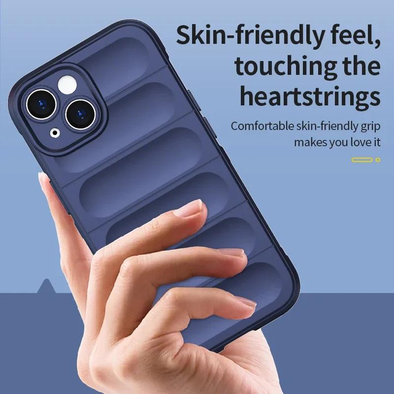 Shockproof Matte Armor Case For Apple iphone 16 15 14 11 12 13 Pro Max Plus Phone Soft Non-slip Skidproof Protective Cover