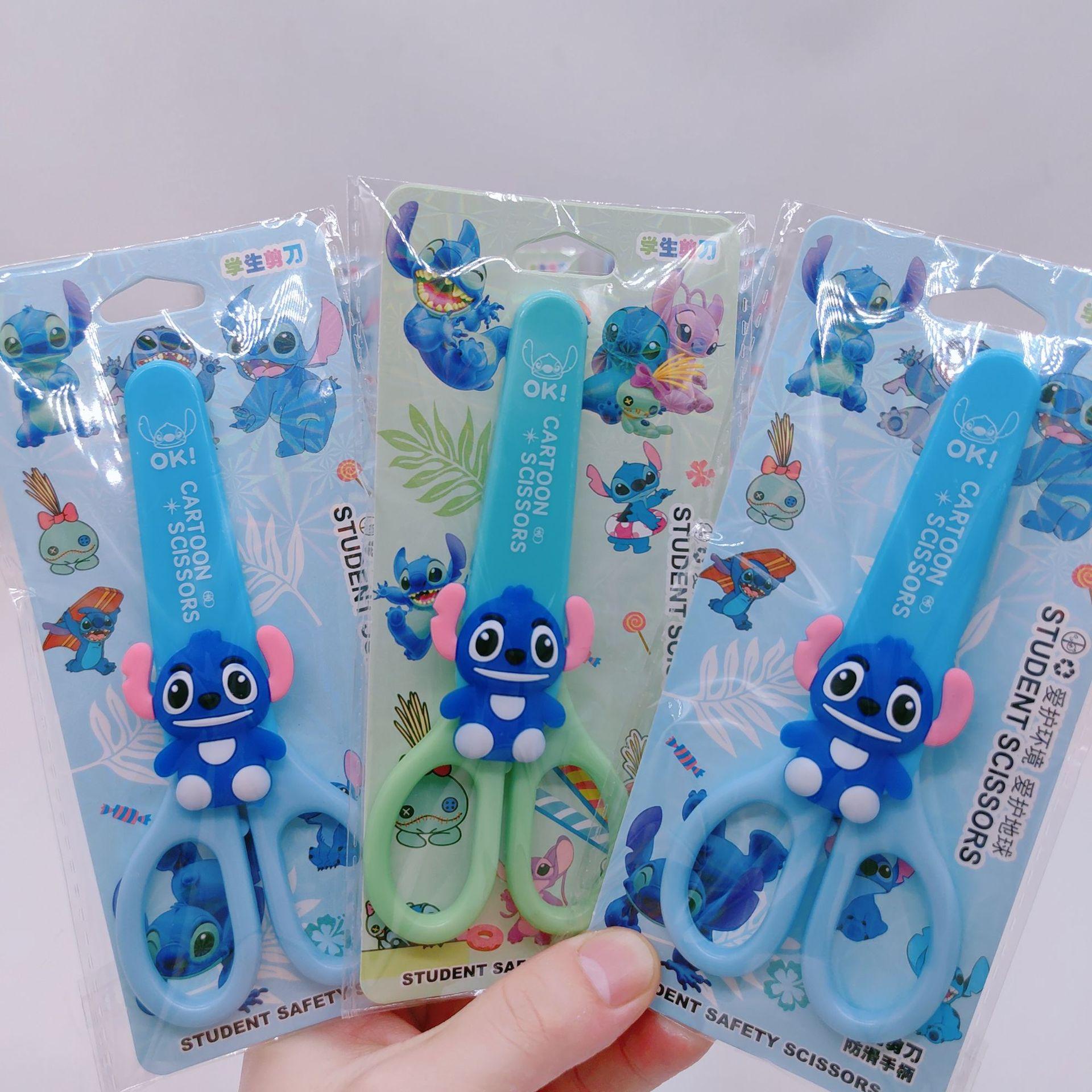 

latest model Stitch Stainless good-looking Steel Scissors Cartoon LiloandStitch Silicone Paper Knife Crafting DIY Supplies Stude 12cm