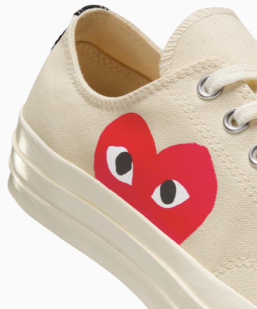 Converse X Comme Des Garçons Play Chuck 70 Egret A08795C