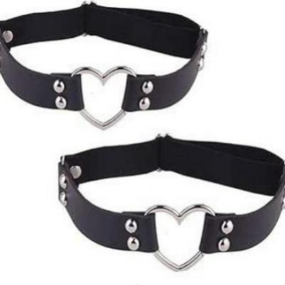 Grenzüberschreitender Punk-Herz-Oberschenkel-Strumpfhalter - Streetstyle Sexy Schmuck Fußkettchen