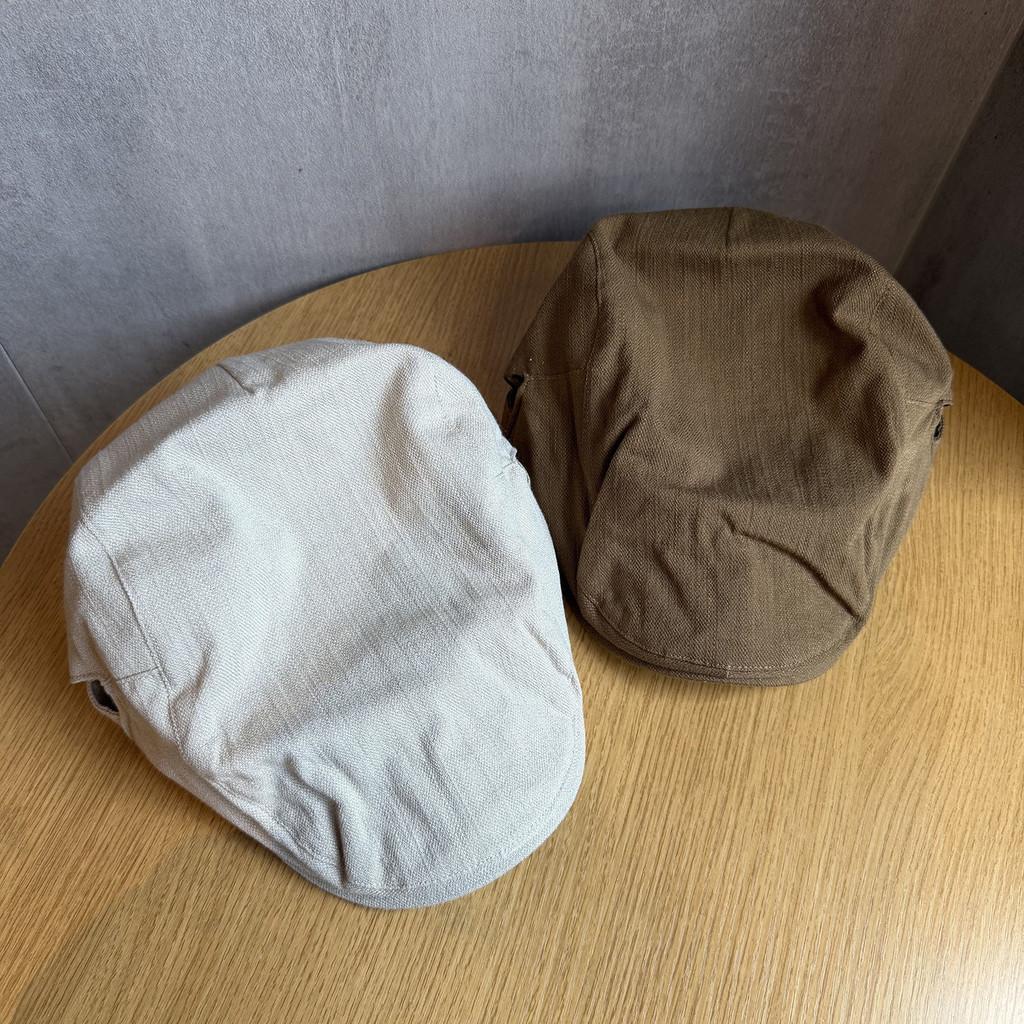 Pure Color Newsboy Cap For Men Women Summer Sun Protection Vintage Style Polyester