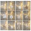 Plastic Christmas Crystal Pendants Snowflake DIY Christmas Tree Ornaments Indoor Outdoor Wall Pendant Crystal Hanging Xmas Tree
