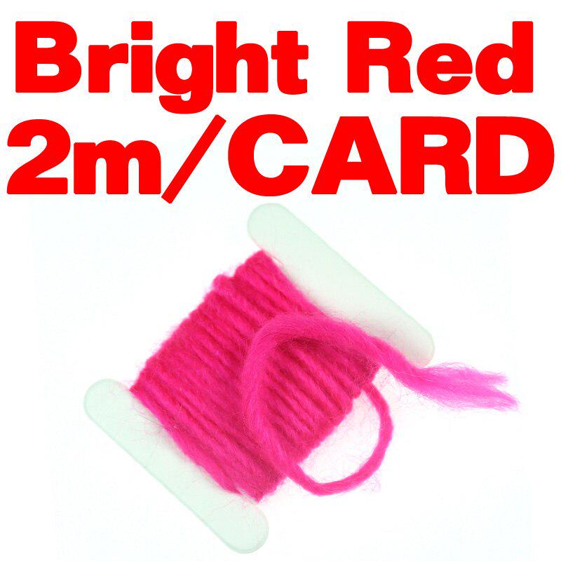 Bimoo 2m/Card 3mm Fly Tying Yarn Egg Fly Tying Material Pink Yellow Red Fluo Green