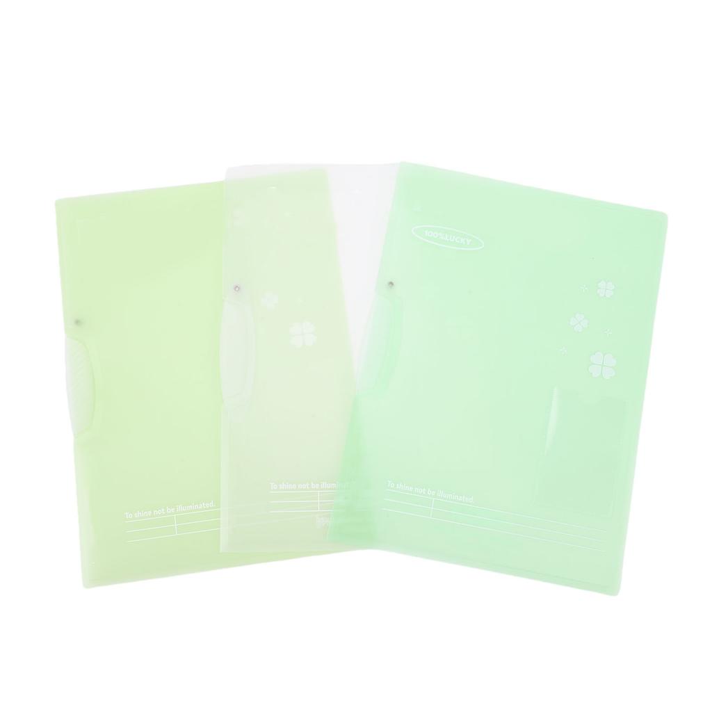 3 Pcs Report Cover with Clip 40 Sheet Capacity Clear Thickened PP File Folder for A4 and Letter Size Paper