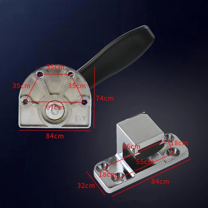 Black Zinc Alloy Seafood Steamer Cabinet Door Handle Anti-corrosion 1 PCS for Commercial Canteen Kitchen Steamer Replacement