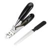 Dog Nail Clipper PAWNAX Stainless Steel Safety Compact with Nail File Black