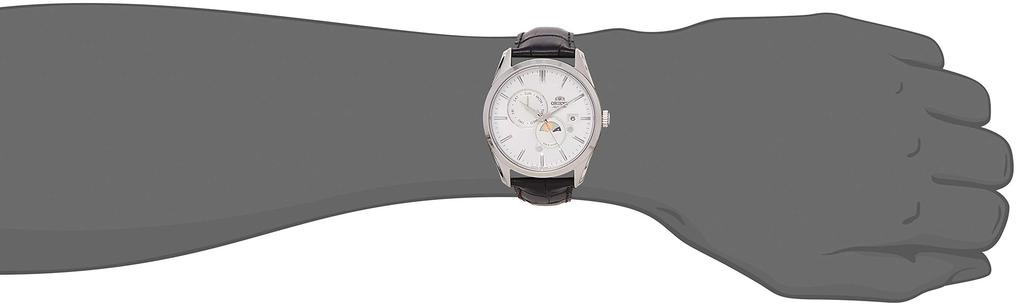 Orient SUN & MOON Automatic Watch, Made In Japan, Contemporary Style, RN-AK0305S, Men's, White, Silver, with Manufacturer's Warranty