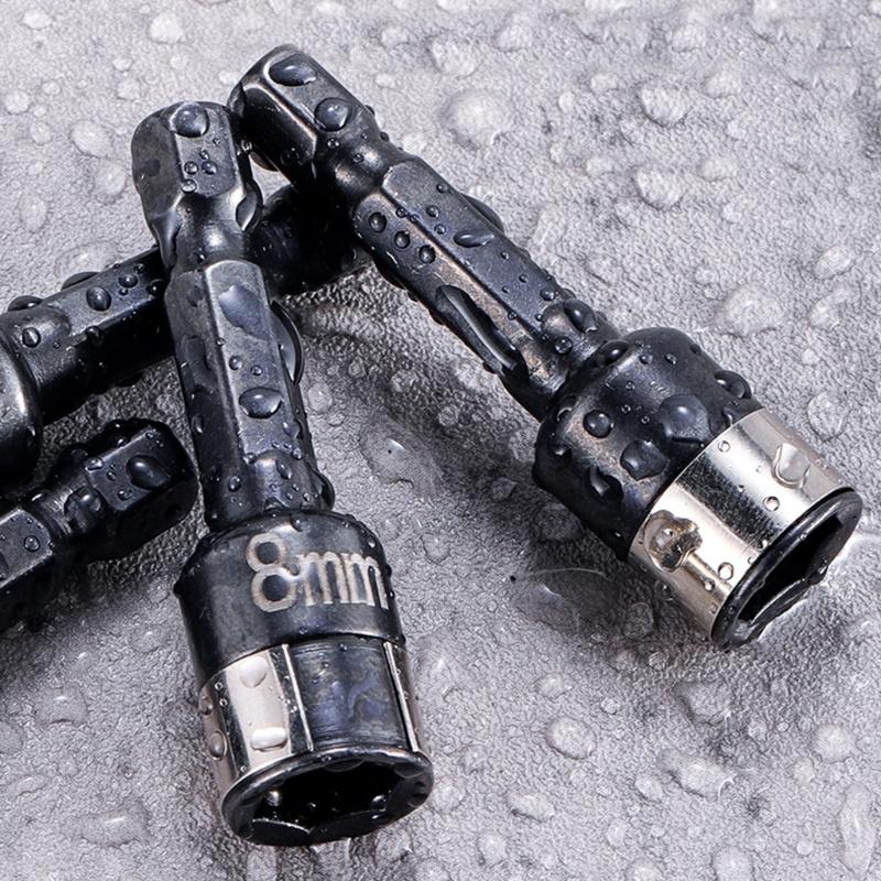 5Pcs Universal Impact Socket for 6.35mm Hexagonal Shank Tool Ratchet Wrench Socket Wrench Adapter Spanner